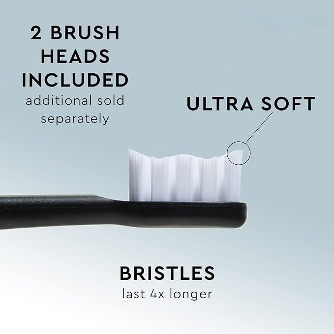 AngFan Sonic Electric Toothbrush for Adults & Teens, Black, 5 Smart Modes, Clean, White, Massage, Polish & Sensitive, Rechargeable with Travel Case & 2 Brush Heads, Industry-Leading 6 Week Charge