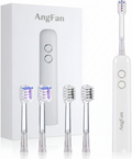 AngFan Adult Electric Toothbrush Sonic Vibration Deep Oral Cleaning Teeth Whitening Includes 4 Replacement Brush Heads Ultra-Soft Bristles 3 Cleaning Modes 90-Day Battery Life IPX7 Waterproof Unisex Gift